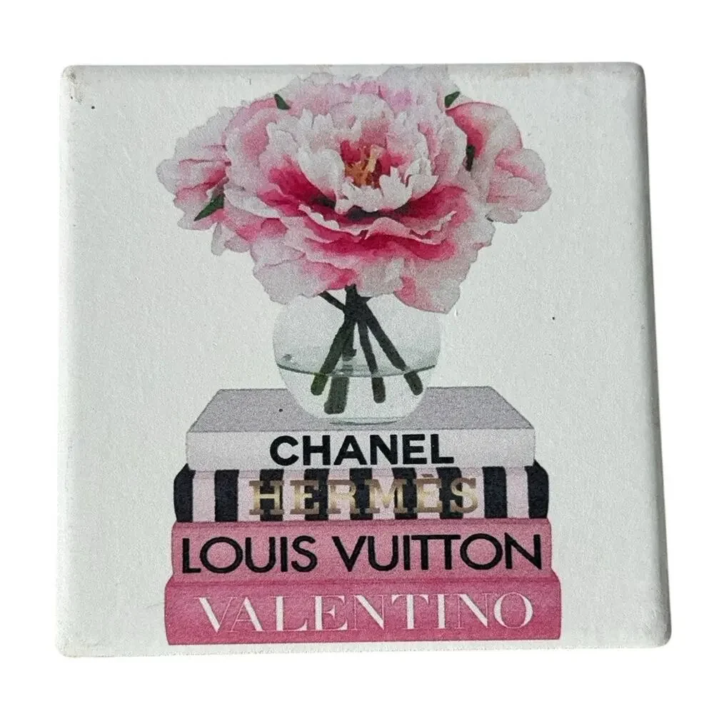 Amanda Greenwood Couture Ceramic Coasters Luxury Designer Inspired Glam Gift Set
